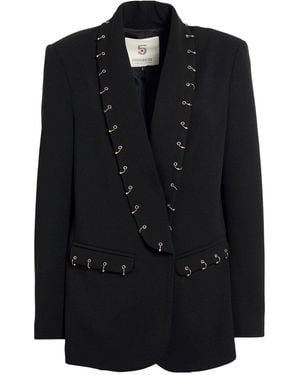 5 PROGRESS Blazer Polyester, Elastane - Black