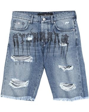 John Richmond Denim Shorts - Blue