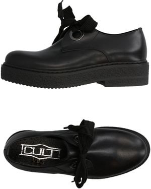 Cult Lace-Up Shoes Soft Leather - Black