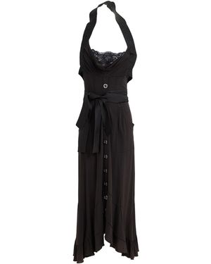 22 Maggio By Maria Grazia Severi Midi Dress Acetate, Elastane - Black
