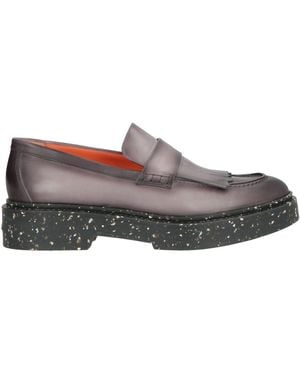 Santoni Loafers Leather - Grey