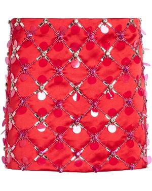 DES_PHEMMES Mini Skirt Polyester - Red