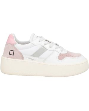 Date Sneakers Leather, Textile Fibers - Natural