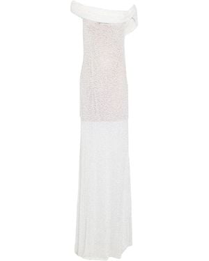 Self-Portrait Maxi Dress - White