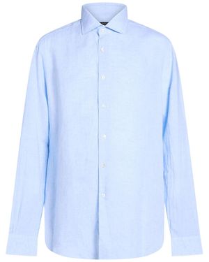 Barba Napoli Culto Sky Shirt Linen - Blue