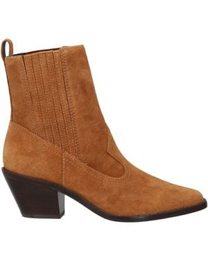 Tory Burch Camel Ankle Boots Leather - Brown