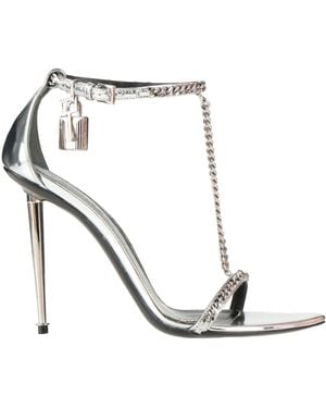 Tom Ford Sandals Calfskin, Aluminum - White