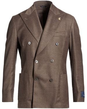 Tombolini Taupe Blazer Virgin Wool, Elastane - Brown