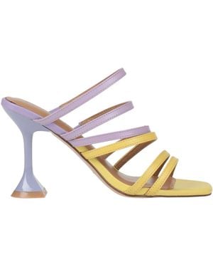 Emanuélle Vee Sandals Leather - Metallic