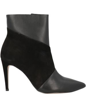 Miss Unique Ankle Boots Leather - Black