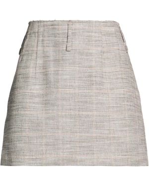 FEDERICO CINA Mini Skirt Cotton, Linen - Gray