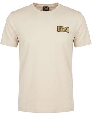 EA7 Ivory T-Shirt Cotton - Natural