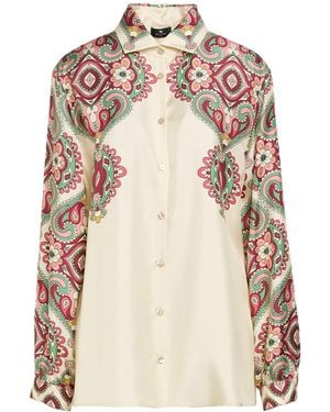 Etro Cream Shirt Silk - Natural