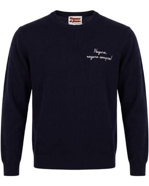MC2 Saint Barth Sweater Wool, Viscose, Polyamide, Cashmere - Blue