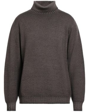 AROVESCIO Dark Turtleneck Merino Wool - Grey