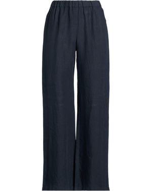 120% Lino Pants Linen - Blue