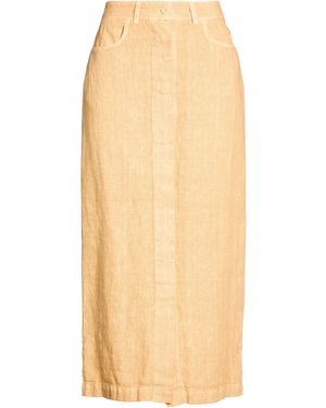 120% Lino Midi Skirts - Natural