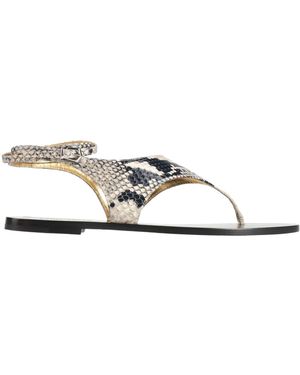 Paris Texas Thong Sandal Leather - White