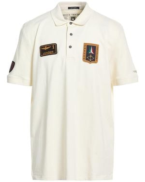Aeronautica Militare Cream Polo Shirt Cotton, Elastane - Natural