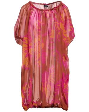 Gianluca Capannolo Brick Mini Dress Silk - Red