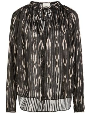Isabel Marant Top Silk, Polyester, Cotton, Metallic Fibre - Black