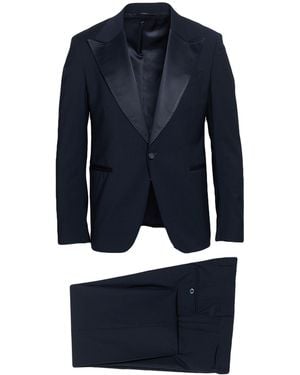Brian Dales Midnight Suit Wool, Polyester, Elastane - Blue