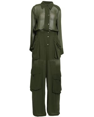 Pinko Military Jumpsuit Polyester - Green