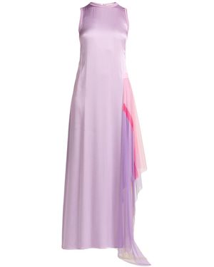 Iceberg Lilac Maxi Dress Acetate, Viscose, Polyester - Purple