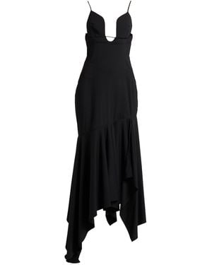 Mugler Midi Dress Virgin Wool, Elastane - Black