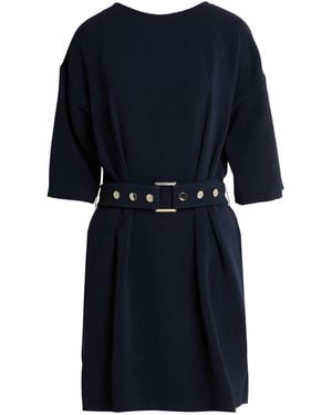 Pinko Midnight Mini Dress Polyester, Acetate - Blue