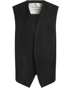 Les Coyotes De Paris Tailored Vest Wool - Black