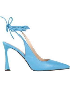 MyChalom Azure Pumps Leather - Blue