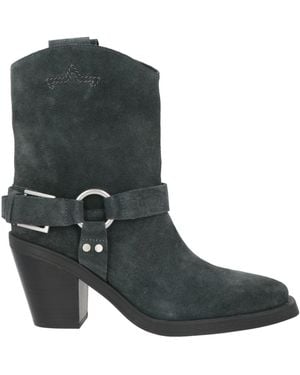 Ash Dark Ankle Boots Leather - Black