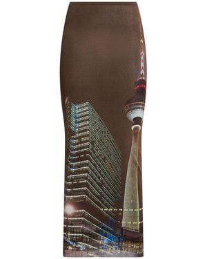 Jean Paul Gaultier Maxi Skirt Polyamide - Brown