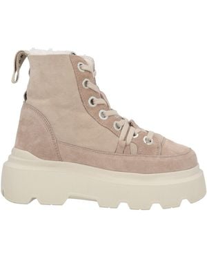 Inuikii Taupe Ankle Boots Leather, Shearling - Natural