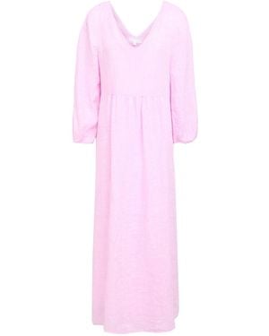 Robert Friedman Maxi Dress Linen - Pink