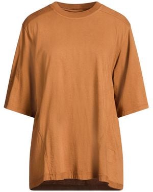 Rick Owens Camel T-Shirt Cotton - Brown