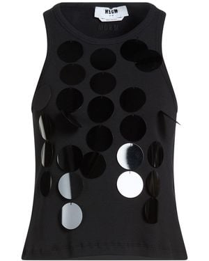 MSGM Tank Top Cotton, Elastane, Polyester - Black