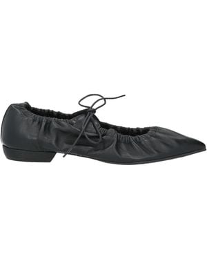 Walter Violet Ballet Flats Leather - Black