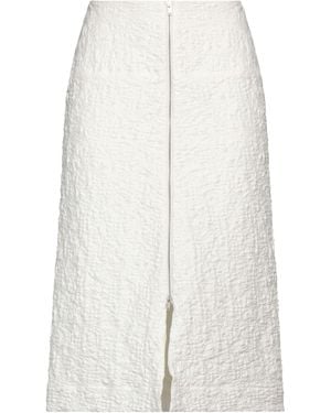 Jil Sander Ivory Midi Skirt Cotton, Polyamide, Polyurethane - White