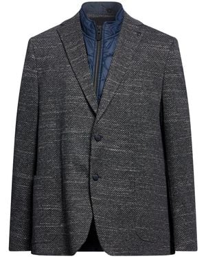 DIGEL Blazer Polyester, Cotton, Viscose, Virgin Wool, Synthetic Fibers - Blue