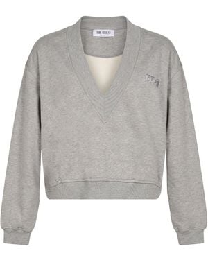 The Attico Light Sweatshirt Cotton - Gray