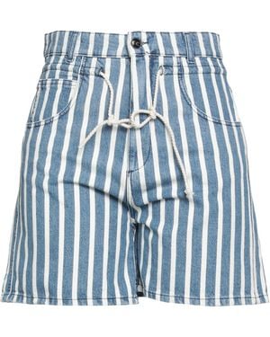 Semicouture Denim Shorts - Blue