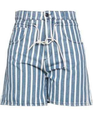Semicouture Shorts Jeans - Blu
