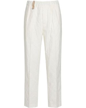Messagerie Ivory Pants Cotton, Polyester - White