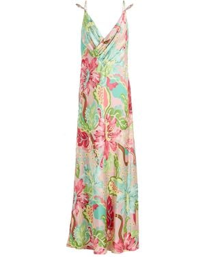 Clips Maxi Dress Viscose, Elastane - White