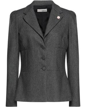 Lardini Charcoal Blazer Polyester, Viscose, Wool, Elastane - Black
