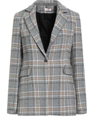 Liu Jo Blazer Polyester, Wool, Metallic Fiber - Gray