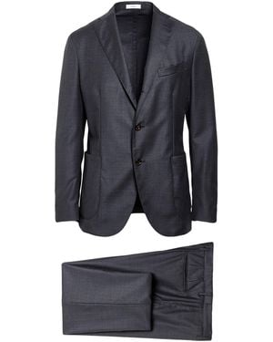 Boglioli Charcoal Suit Virgin Wool - Blue