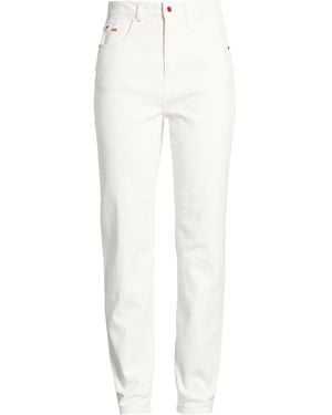 Kiton Jeans Cotton, Cashmere, Elastane - White